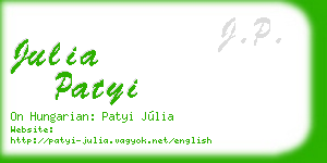 julia patyi business card