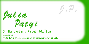 julia patyi business card